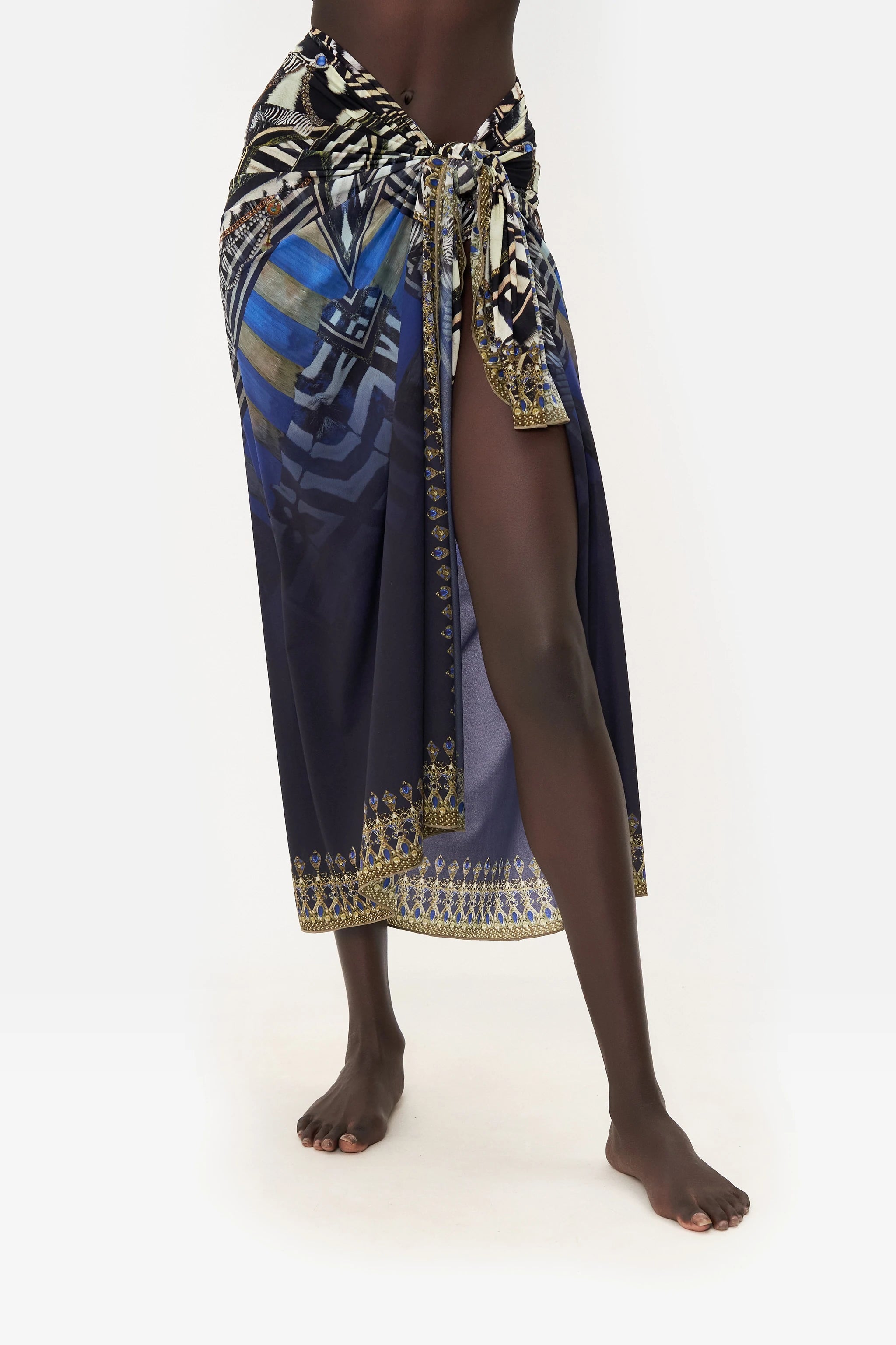 Long Sarong Age Knight Of The Wild silk skirt lustrous